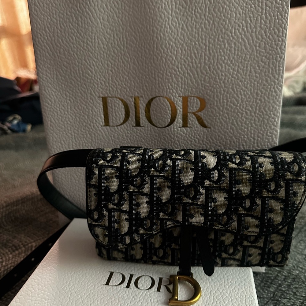 Dior Black and Gold Crossbody Bag